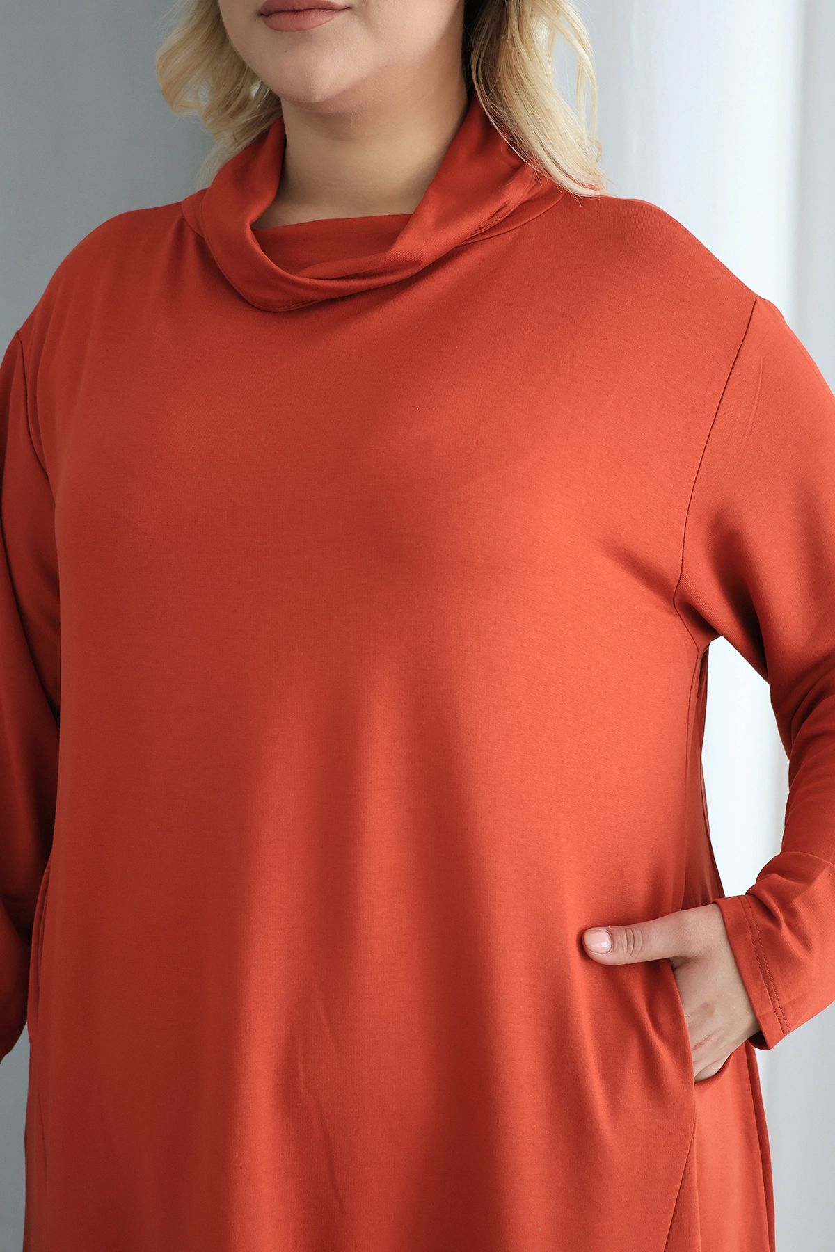 Oversize şal yaka Şık Tunik  – Günlük ve Ofis Kombinleri İçin ZPLUS XXL