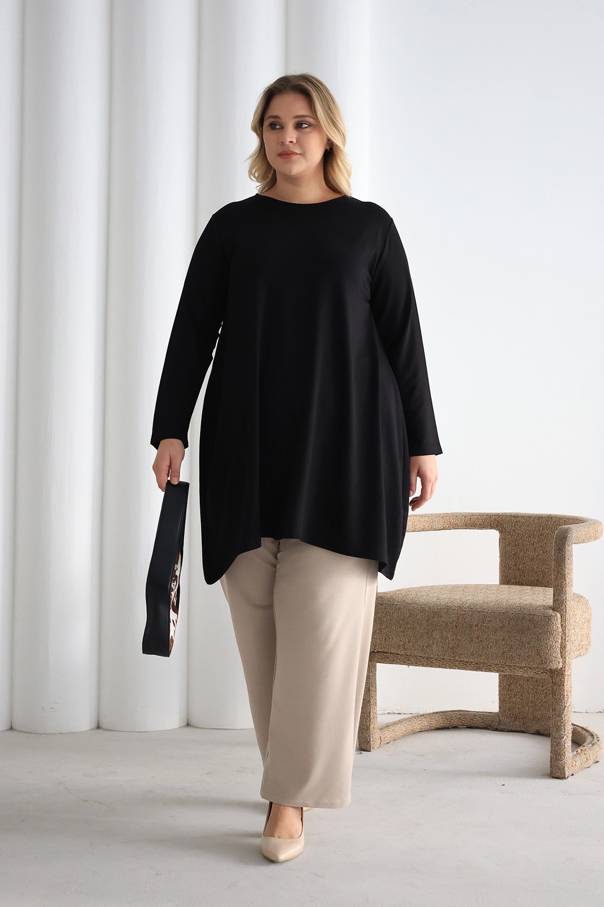 Düz Kesim Rahat Oversize Tunik – Günlük ve Şık Kombinler İçin ZPLUS XXL /h1