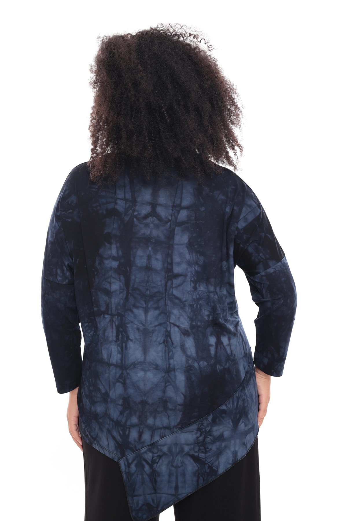 Asimetrik Batik LARCİVELT Uzun kol Bluz