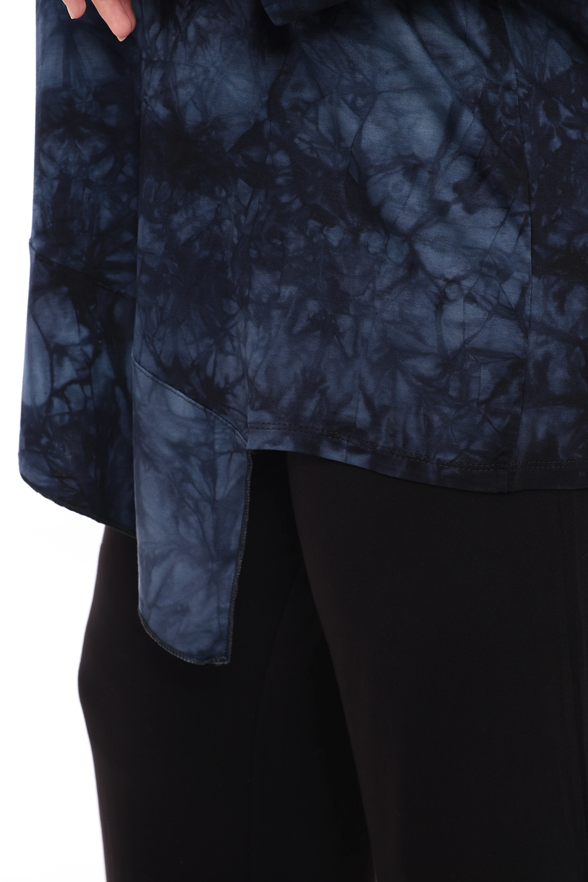 Asimetrik Batik LARCİVELT Uzun kol Bluz