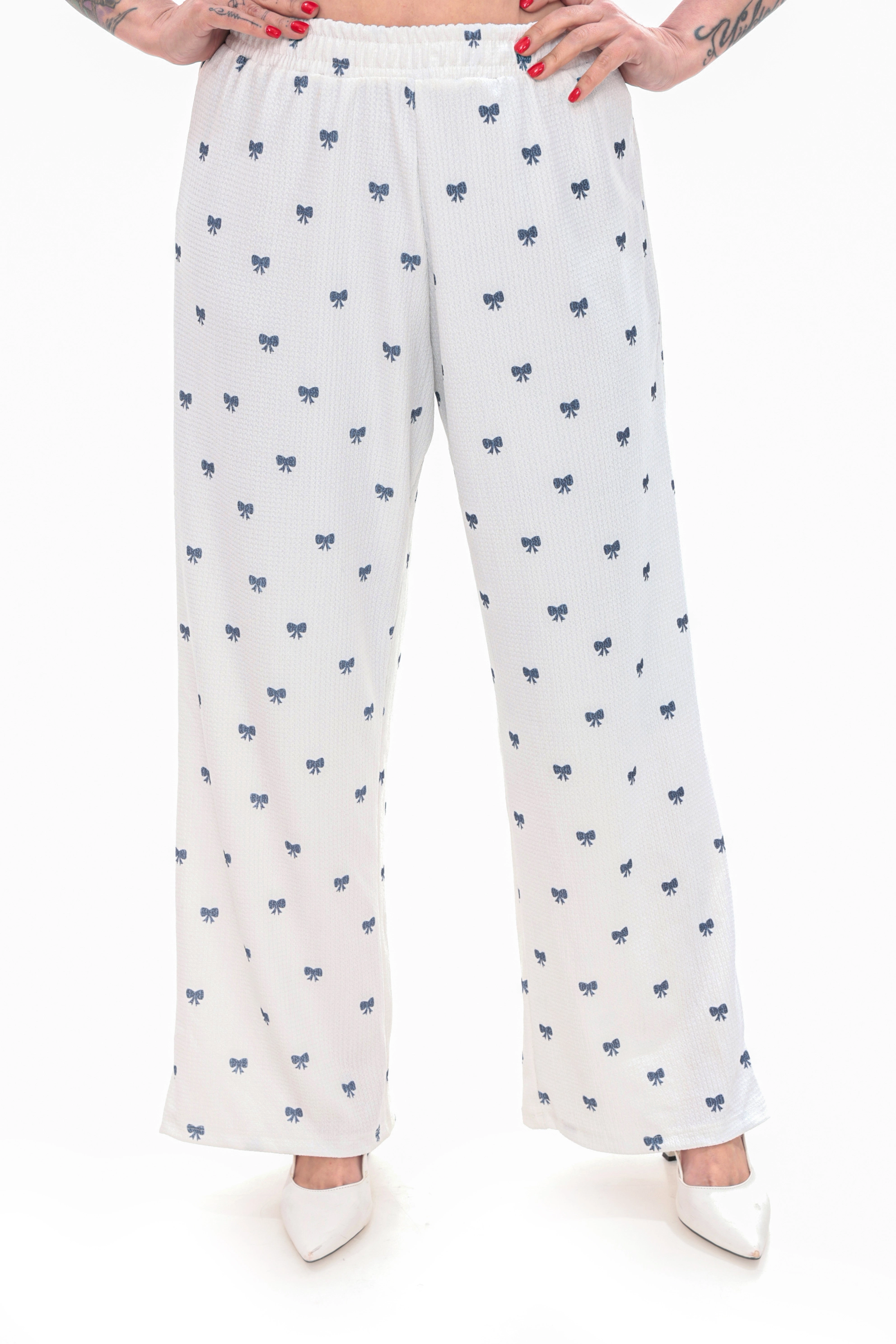 Kadın Rahat Form Beli Lastikli Geniş Paça Pantolon ZPLUS XXL