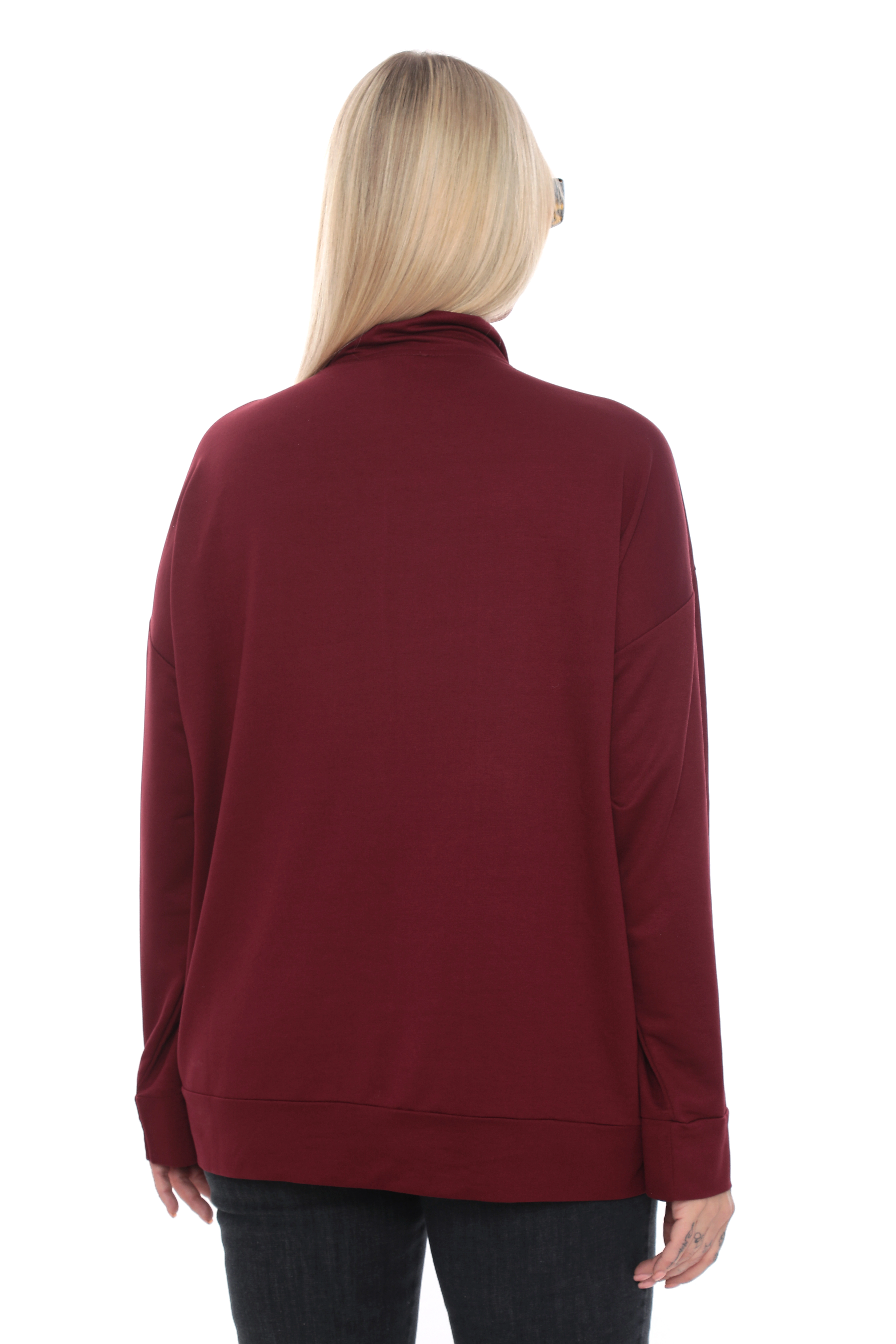 Büyük Beden Yarım Fermuarlı Oversize Sweatshirt